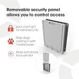 Dog Mate Lockable Medium Dog Door 215 Flap UPVC Wood White view 3