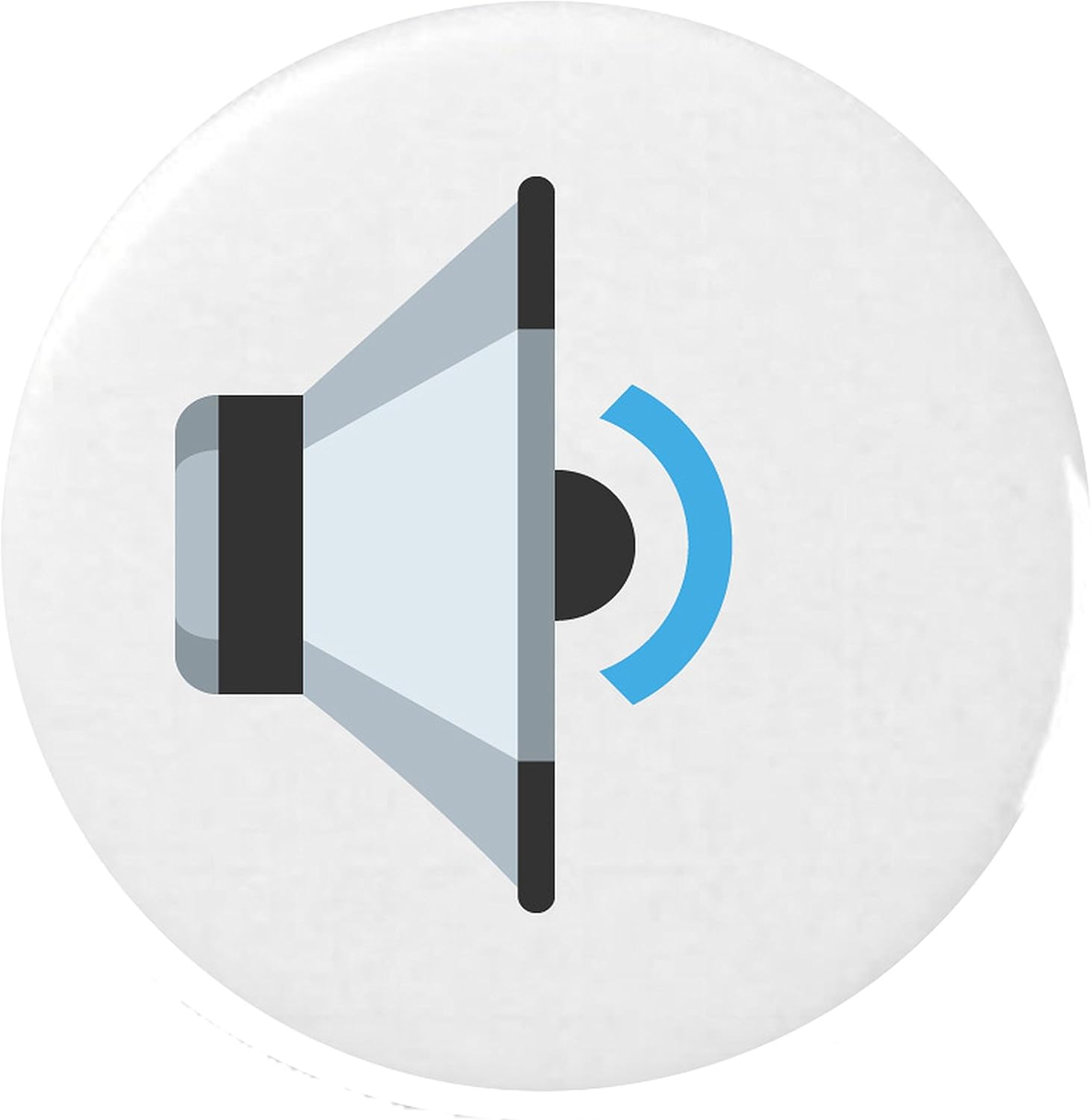 altavoz de 25 mm con una onda de sonido Emoji 25mm insignia de botón de