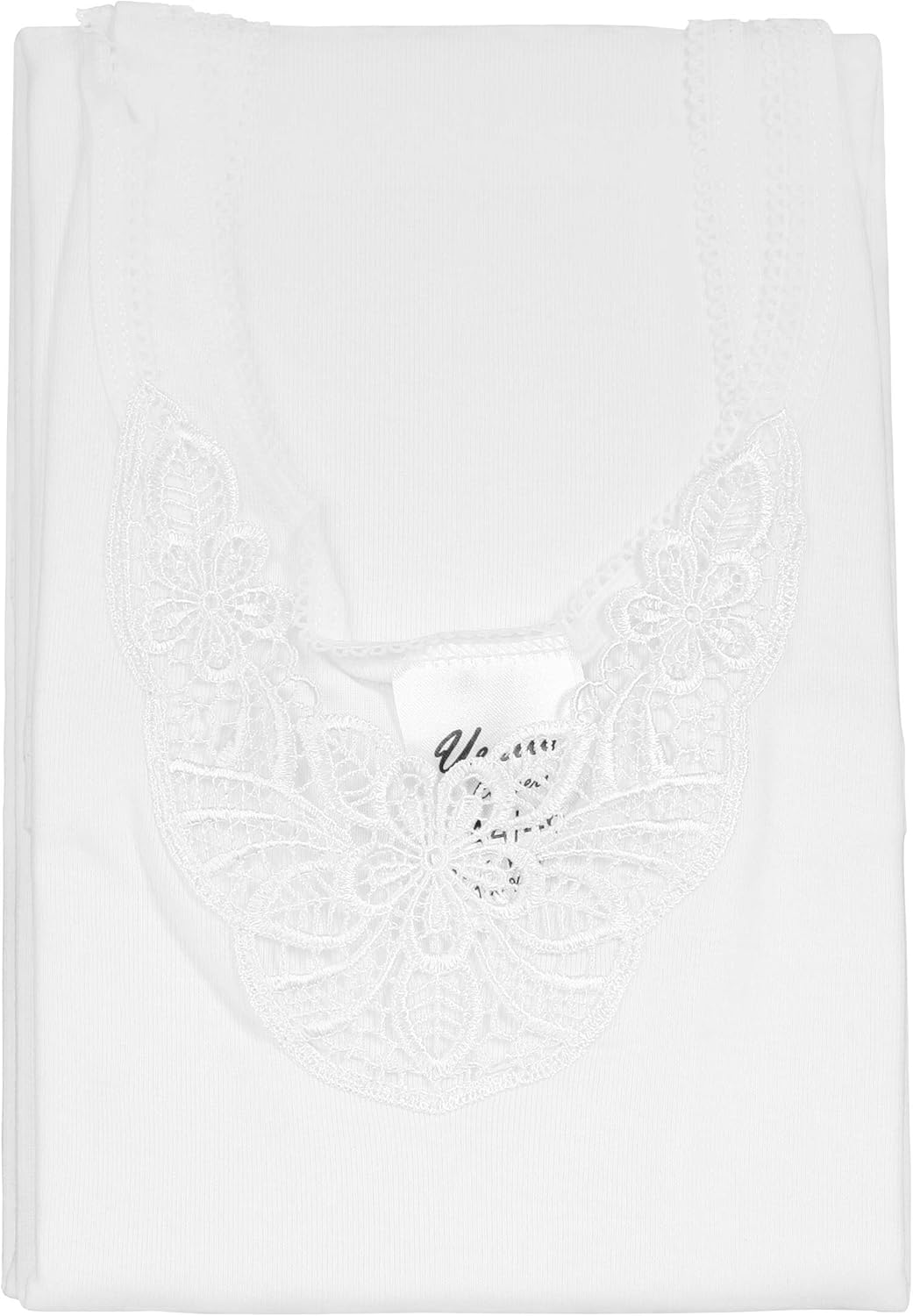 Yenita Women's Cotton Camisole Undershirt with Lace (Pack of 4) at  Women’s Clothing store