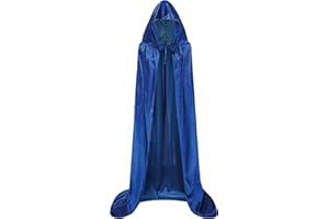Dreamture Unisex Hooded Cloak Long Velvet Cape For Halloween Christmas Cosplay Costume