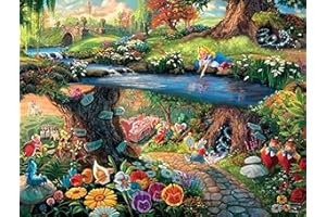 Ceaco Thomas Kinkade The Disney Collection Alice in Wonderland Jigsaw Puzzle, 750 Pieces