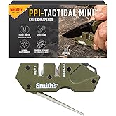 Smith&rsquo;s Pocket Pal Tactical Knife Sharpener - 2 Stage Sharpener &amp; Diamond Sharpening Rod - Pocket Clip - Outdoor Hunting Knife &amp; Hook Sharpener - Compact &amp; Lightweight