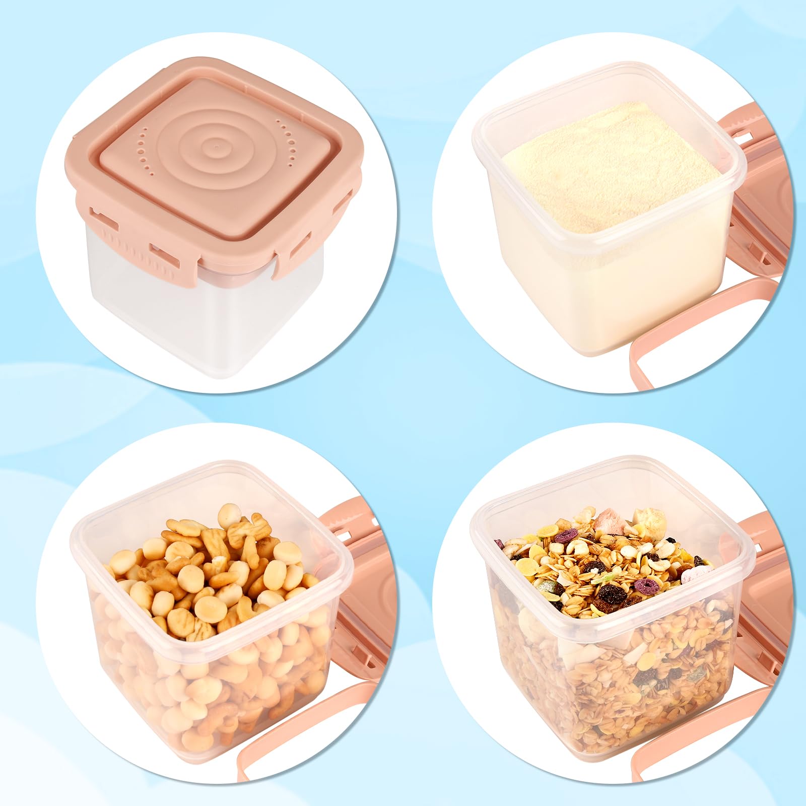 Accmor Formula Dispenser On The Go, Formula Container to Go, Portable Milk Powder Kids Snack Container with Scoop for Infant Toddler Travel Outdoor Picnic