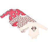 Magic Threadz Disney Clothes Baby Girls Bodysuit 3-Pack – Minnie Mouse & Marie from The Aristocats Bodysuits Newborn - Infant