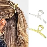 CAKURE Metal Hair Clips Gold Claw Clip Small Hair Clips for Thin Hair Hair Accessories for Women and Girls (Pack of 2)