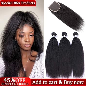 Amazon Com Dingfeng Hair 8a Brazilian Kinky Straight Hair 3