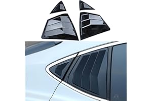 KEALAS for 9th Gen Camry Sport Style Rear Side Window Louvers Air Vent Scoop Shades Cover Trim for Toyota Camry 2025-Glossy Black