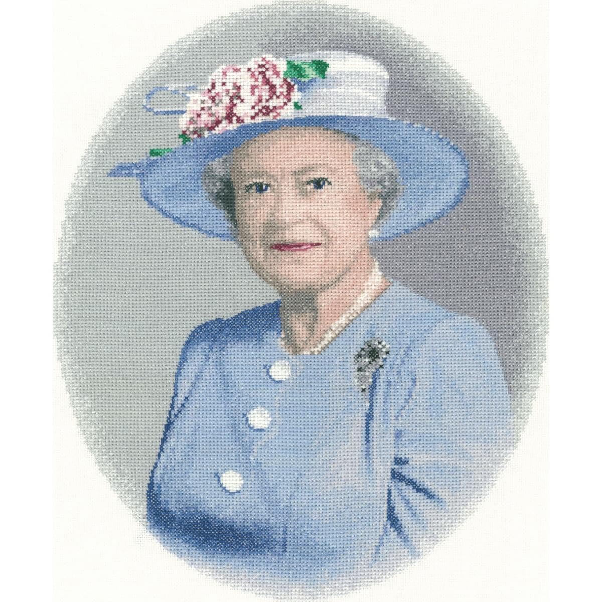 Heritage Crafts Queen Elizabeth II Counted Cross Stitch Kit