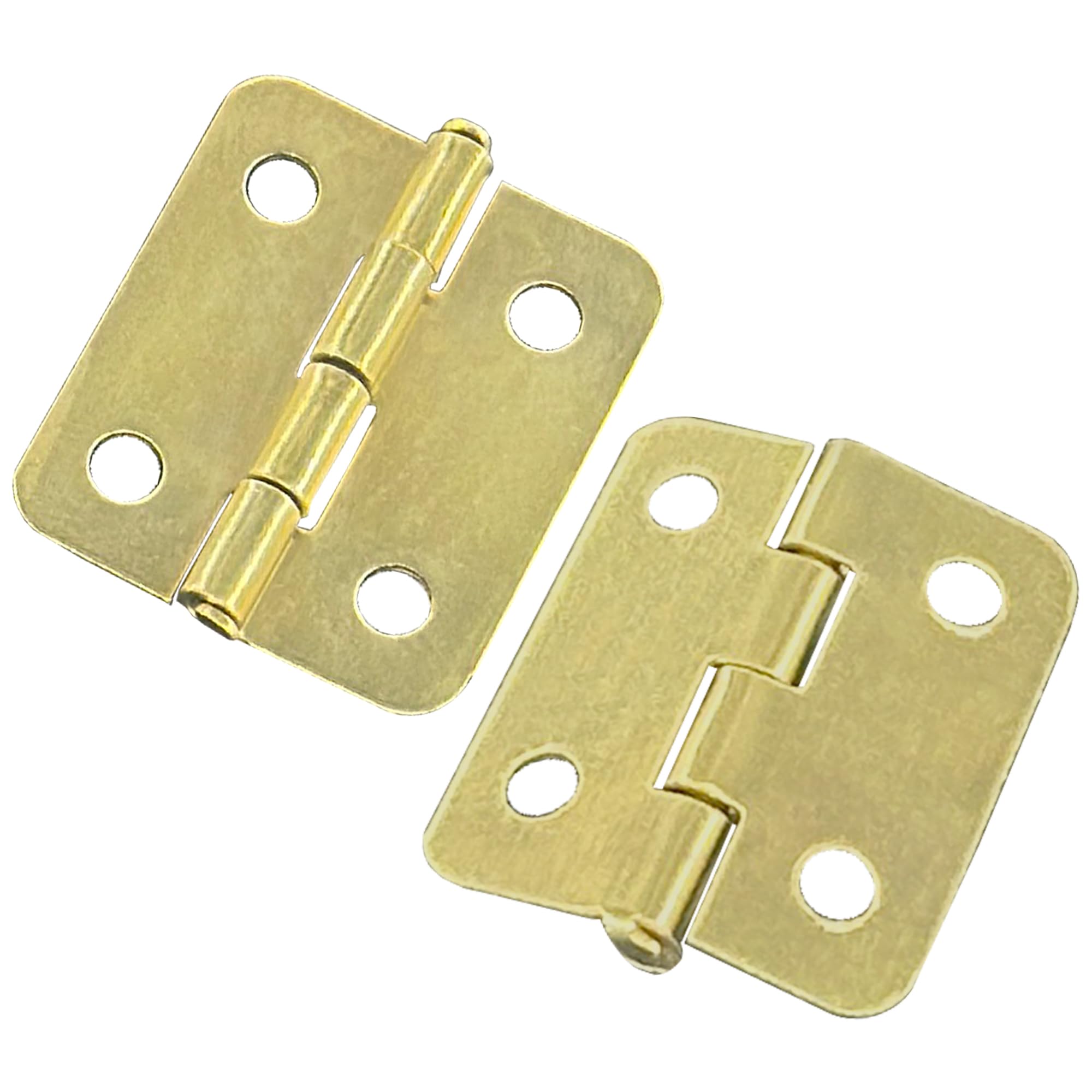 60 PCS Small Mini Hinges for Jewelry Boxes and Storage Boxes with Screws (Gold)
