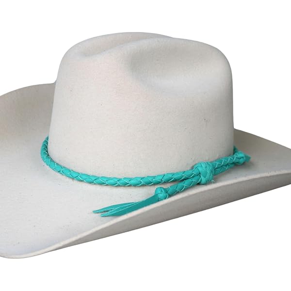 4126 Women Cowboy Hatband, Rhinestone Light Turquoise Hat Belt, Sparkly Turquoise Concho Hat Band for Cowboy Hat – Western Hat  main image 4
