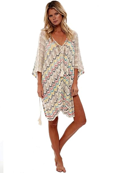 Nfashionso Womens Fashion Swimwear Crochet Tunic Cover Upbeach Dress