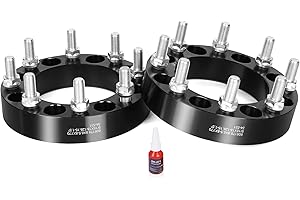 Richeer 1.5 inch 2PCS 8x6.5 to 8x170 Wheel adapters,8x165.1mm to 8x170mm Wheel adapters 126.15mm Hub Bore with 9/16-18 Thread