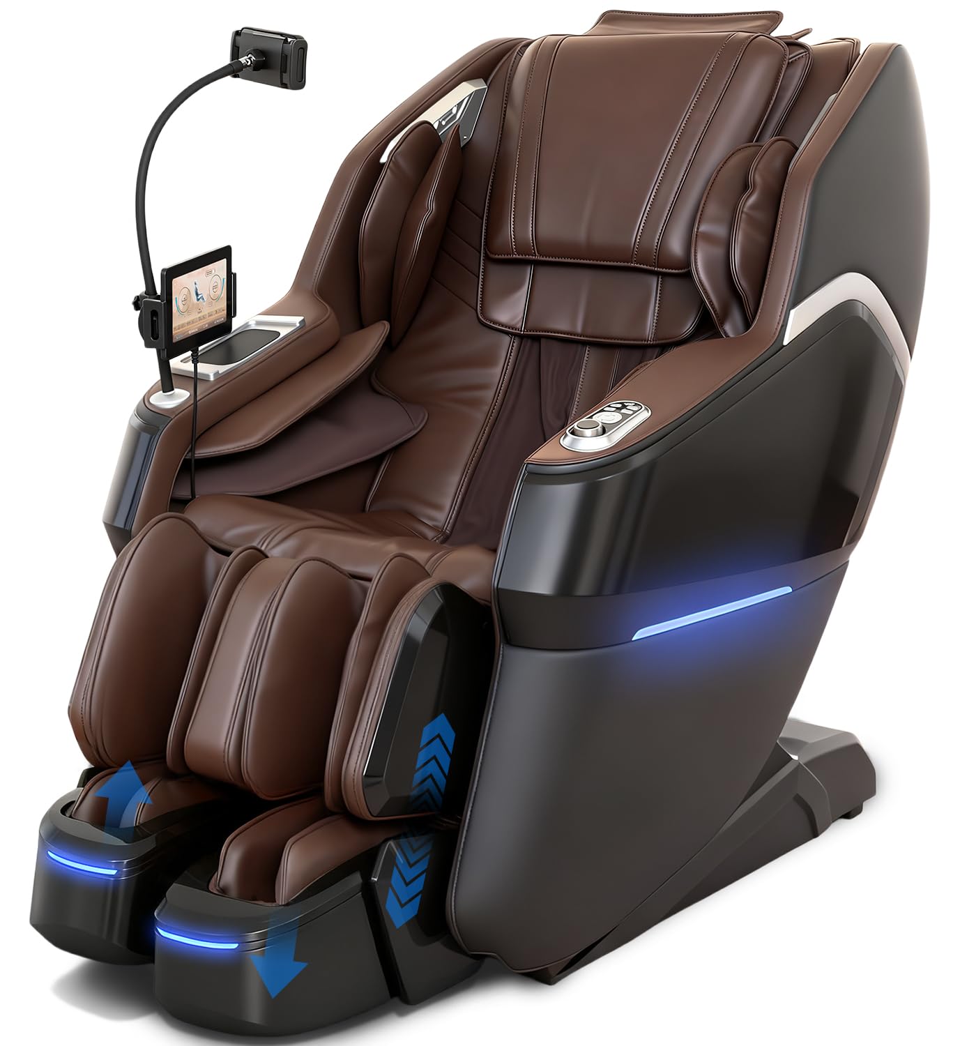 Photo 1 of 4D Massage Chair Full Body with Space Walk & Ankle Stretch, 2026 Zero Gravity 55“ SL-Track Shiatsu Massage Chair Recliner, Electric Calfrest Extension & Foot Rollers, AI Voice Control S002 Black