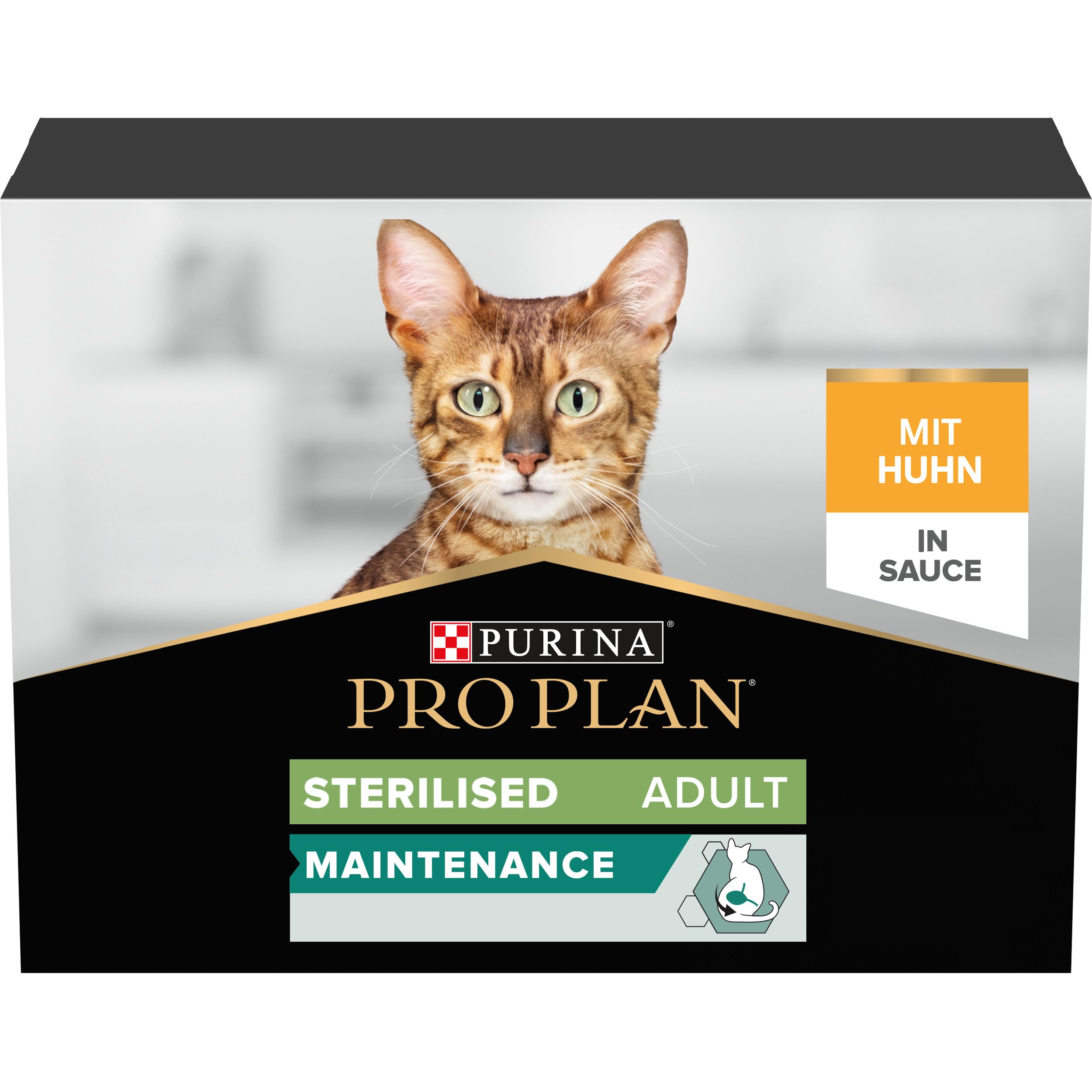 PRO PLAN Sterilised Chicken in Gravy Wet Cat Food 10x85g (Pack of 4)