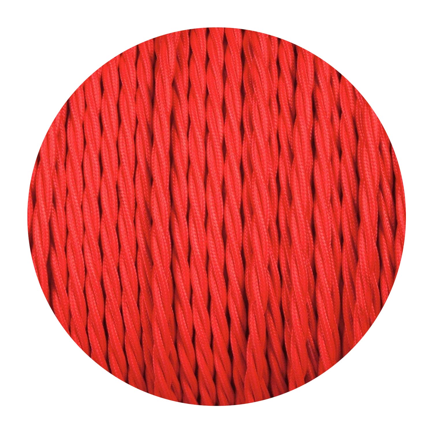 LEDSONE Twisted Fabric Electrical Cable Red Retro Wire Cord Light 0.75mm Double Lighting Covered E27 Light Pendant Lamp for DIY Industrial Appliances.