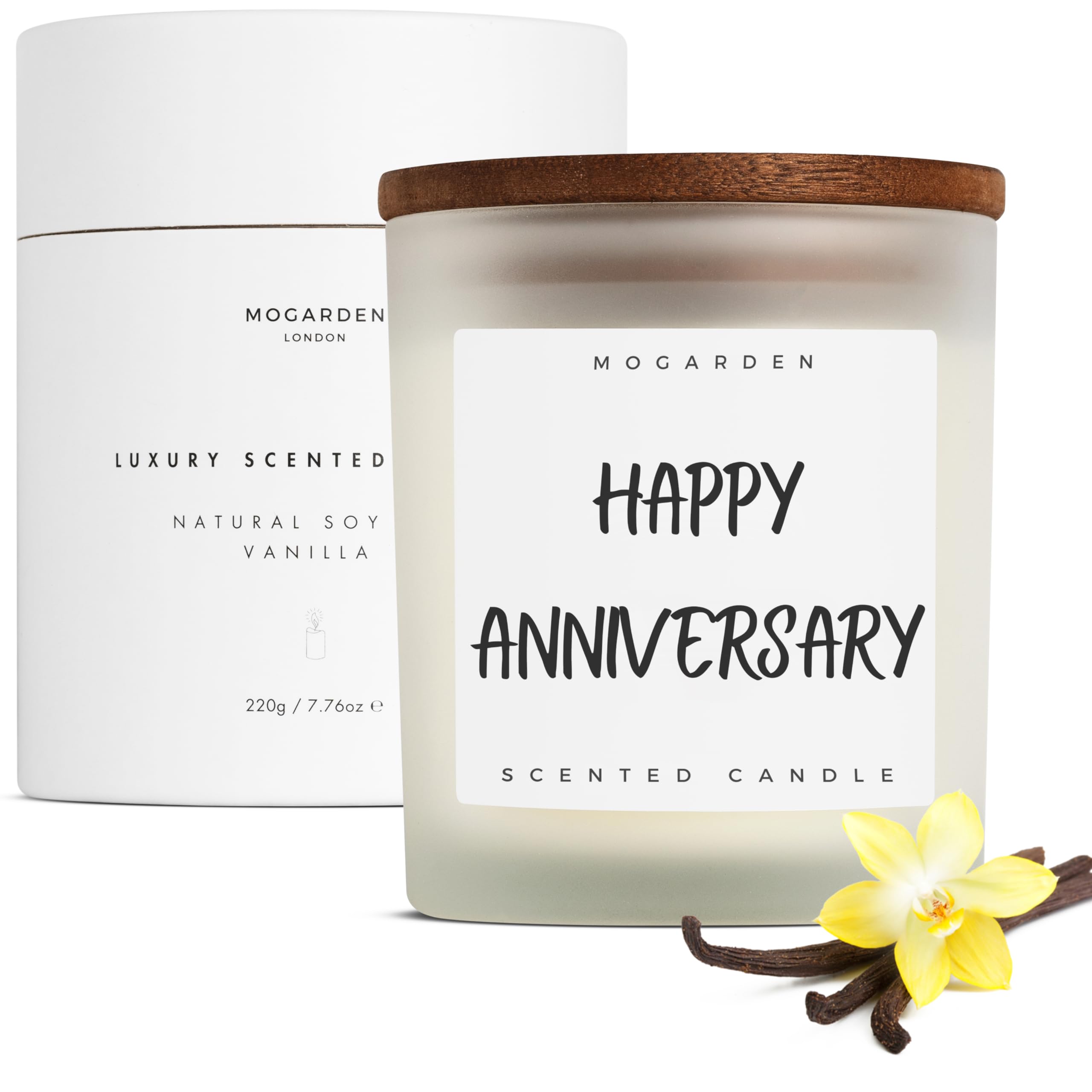 Anniversary Candle Gifts for Her Him, Wedding Anniversary Candle Gifts for Couple, Luxury Vanilla Scented 220g — image 1