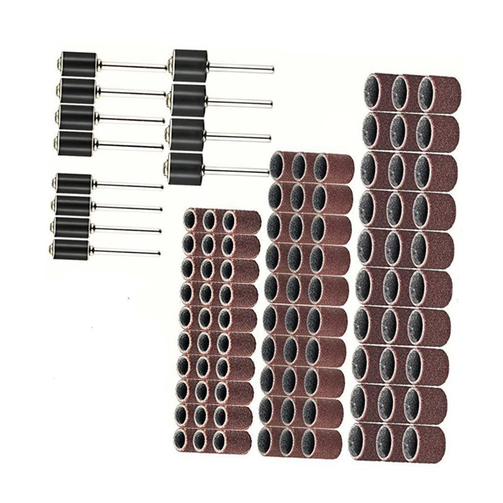 KIMISS For Inlay Rings Sanding Tool - 102 Pcs Sanding Band Sand Drum - Steel Copper Sand - Fine Grit 80 - Compatible with Ceramic, Stone, Glass, Wood