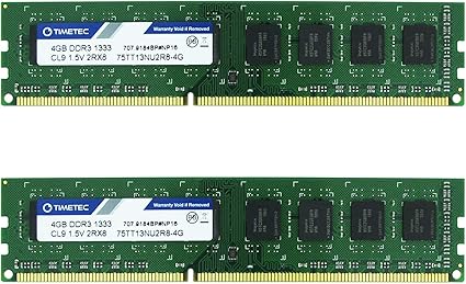 Amazon Timetec Hynix Ic 8gb 2x4gb デスクトップpc用メモリ Ddr3 1333mhz Pc3 240 Pin Udimm 永久保証 低密度 8gb 2x4gb Timetec メモリ 通販