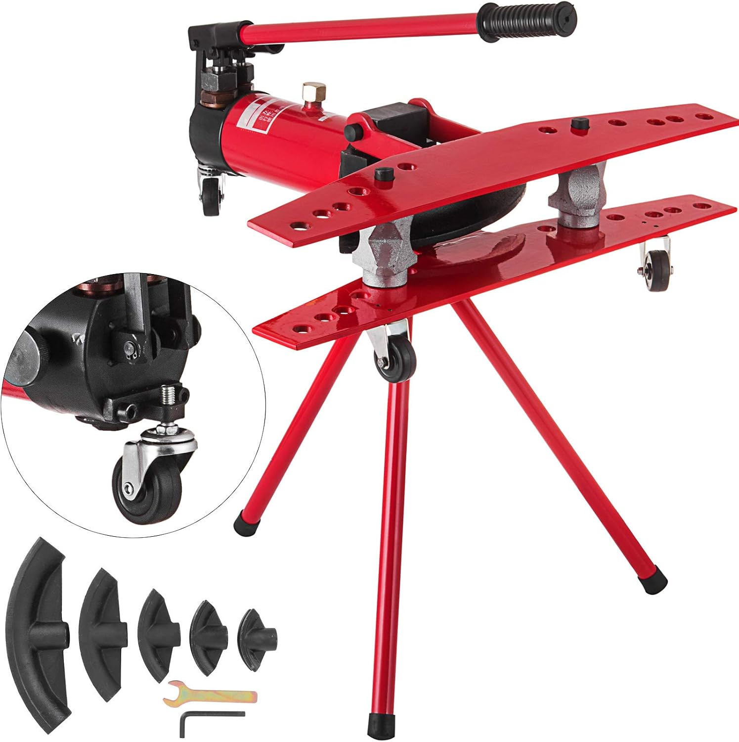 VEVOR Manual Plate Steel Ring Bender - 13.5" Handle, Bends 3" And Larger Rings, For Metal Crafting