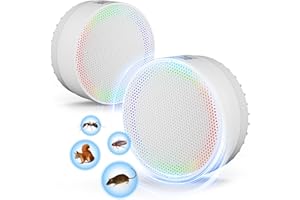 X-Pest Ultrasonic Rodent Repeller with LED Night Light,Variable Ultrasonic Sound to Repel Rodents, Mice, Bugs, Mosquitoes, Spiders, Electronic Pest Deterrent for Indoor Use