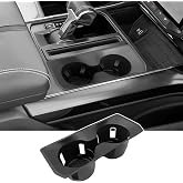 JTYZSM Cup Holder for 2021-2026 Ford F150 Center Console Cup Holder Insert Silicone Cupholder Coaster Liner for 2021 2022 2023 2024 2025 2026 F-150 Truck Accessories Black(Fit Bucket Seat Only)