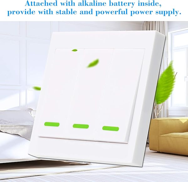 OWSOO Taster Schalter Wandleuchte Intelligenter Fernbedienung Schalter 3 Gang Schalter 433 MHz mit Google HomeNest IFTTT und Alexa Fr Home Wohnzimmer Schlafzimmer Arbeit