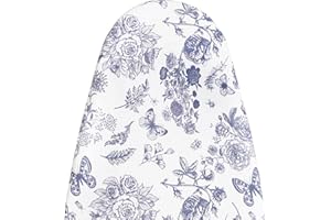 MinoCino Large Ironing Board Cover 15x54 Inch, Wide Ironing Board Cover with 6 mm Thick Felt Padding, Drawstring, Hook and Lo