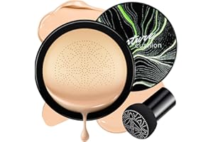 Ursoulney Air Cushion CC Cream Foundation - Mushroom Head BB Cream Face Makeup Moisturizing Concealer Brighten Long-Lasting, Even Skin Tone for All Skin Types (Natural, 1 PCS)