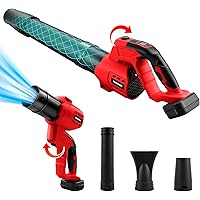 FormiPow Cordless Leaf Blower for Milwaukee 18V Battery, 180° Rotating Handle Leaf Blower with 600CFM / 200MPH, 6-Speed & Dig