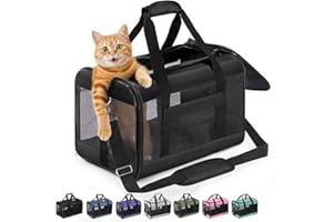Conlun Cat Carrier Airline Approved, Soft-Sided Dog Carrier with Inner Safety Leash, Pet Transport Carrier for Small-Medium C