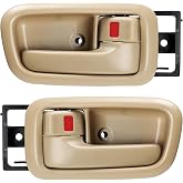 IFATRUNK Interior Door Handle Front Left Driver Right Passenger for 2000 2001 2002 2003 2004 2005 2006 Toyota Tundra (Standard/Regular/Extended Cabs ONLY), Replace OE 81257, 692060C010E1, Beige