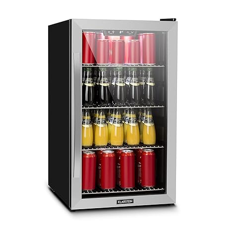 Klarstein Beersafe 4XL • Minibar • Mini-Kühlschrank • Getränkekühlschrank • 124 Liter • niedriges Betriebsgeräusch • 48 x 85 