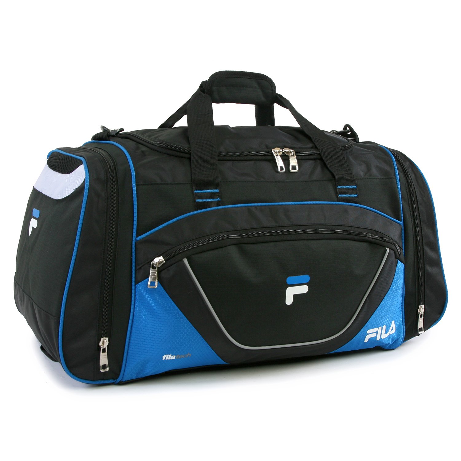 Fila Acer Large Gym Sport Duffel Bag, Black/Blue Amazon.co.uk Luggage