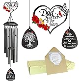 40" Memorial Wind Chimes for Loss of Father,Memorial Gifts for Loss of Dad,Sympathy Gifts for Loss of Dad Father,Funeral Bereavement Condolence Remembrance Gifts ,Large Cardinal Wind Chime Outside