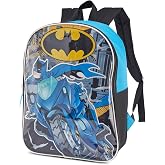 Batman Kids Backpack - School Backpack for Boys | Cute School Bag - Backpack for School, Daycare &amp; Travel with Padded Straps, Roomy Main &amp; Front Zip Pocket