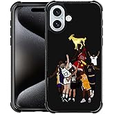 Compatible with iPhone 16 Case,Basketball Player 35 Pattern Soft TPU Bumper Desgin,Anti-Scratch Shockproof Case for iPhone 16