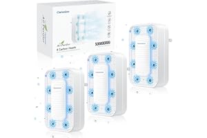 Air Ionizers for Home, 10 Times Efficiency Improvement, 99% Odor Eliminator for Pet Odors, Plug In Negative Ion Air Purifiers