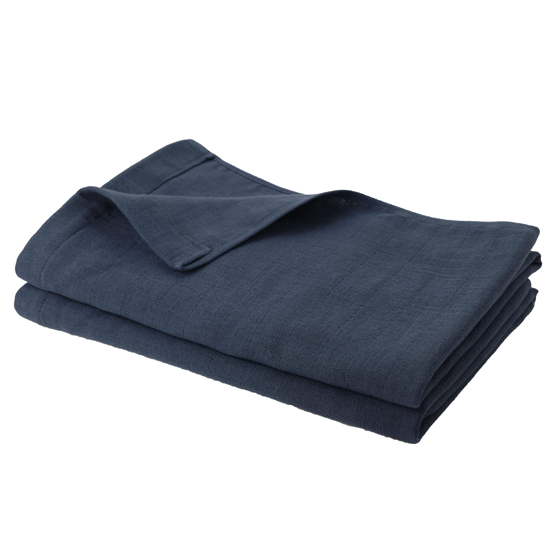 Photo 1 of ????? Muko Towel Double Gauze, Bath Towel, Senshu Towel, Thin, Made in Japan, Quick Dry, Set of 2 Towels, Navy