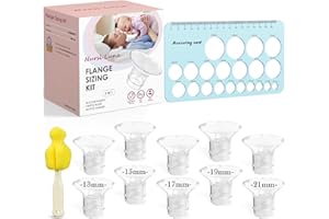 Nursi Luna Flange Sizing Kit 3 in 1 with 10PCS Flange Inserts 13/15/17/19/21mm, Silicone Flanges Insert Kit for 24mm Flange/Shield, Pumping Essentials Kit for Moms