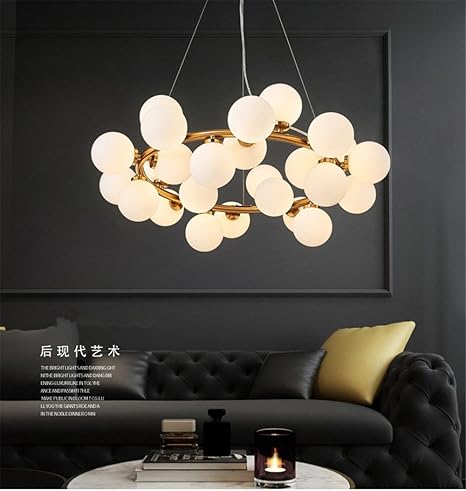 Magic Bean Moderne Led Anhanger Kronleuchter Beleuchtung Fur Wohnzimmer Esszimmer G4 Gold Schwarz Weiss Kronleuchter Lampe Lampen Gold Amazon De Beleuchtung