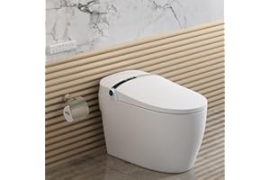 HOCANFLO Smart Toilet,Auto Flush, Heated Bidet with Temperature Controlled Wash Functions, Pre-Wet, Warm Air Dryer, Soft Closing Seat,Energy-Saving Electric Tankless Toilets with LED Display