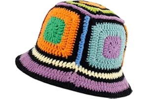 kozinu Crochet Bucket Hat for Women Knitted Beanies Cap Handmade Foldable Floppy Beach Hat Fashion Fishing Hat