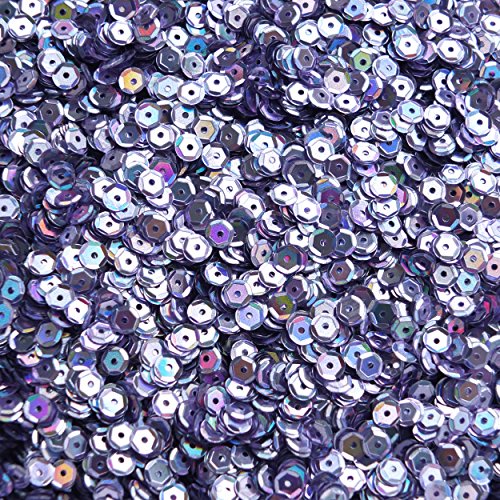 5mm Cup Sequins Lavender Lazersheen Rainbow Reflective Metallic. Made in USA