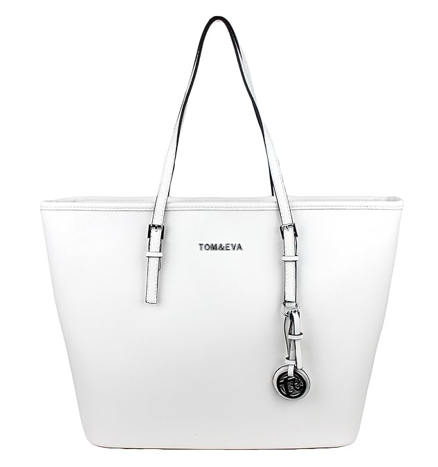 Tom & Eva Jet Set Shopper Weiß mit Silver Anhänger