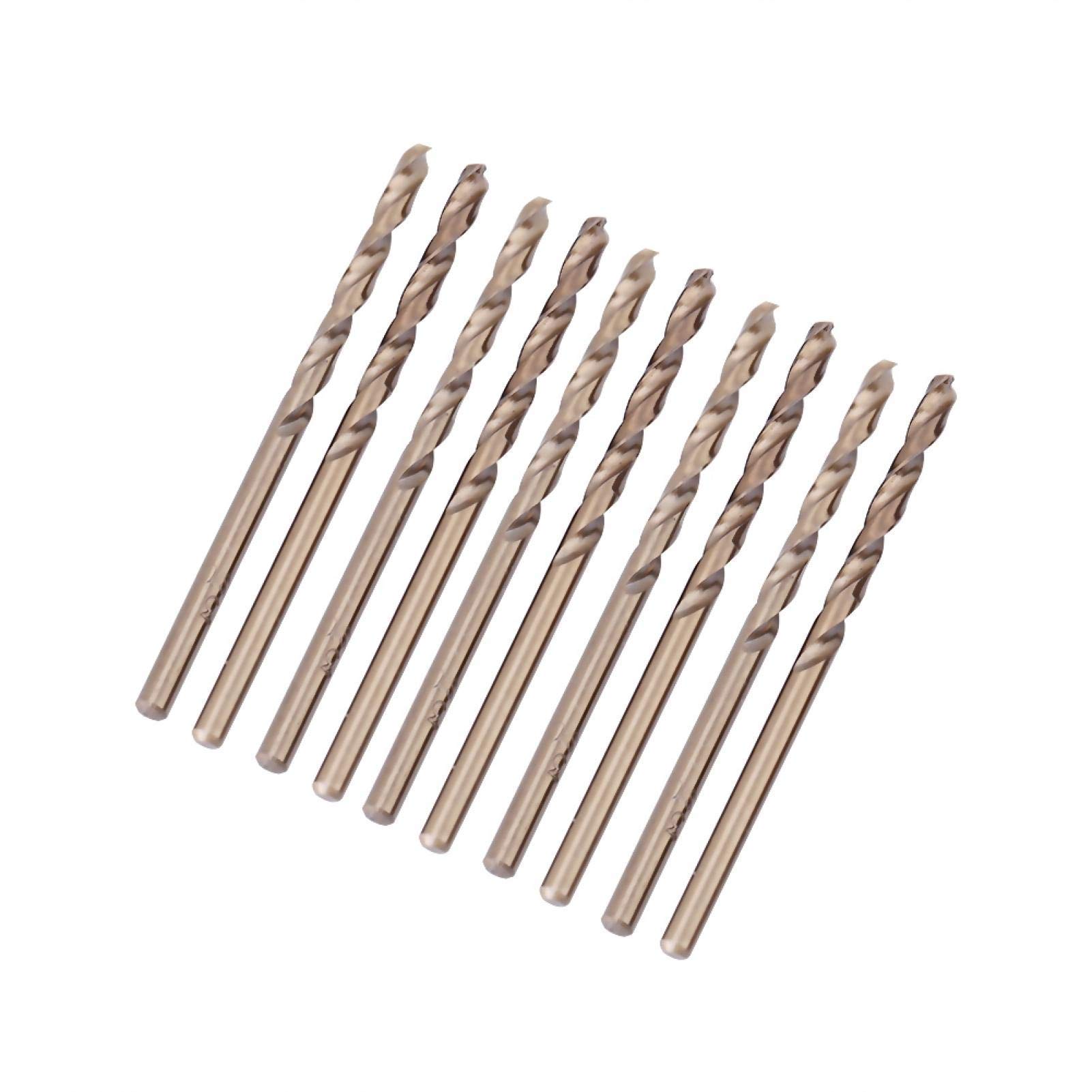 10pcs M35 HSS Cobalt Drill Bits Set 4mm HSS-CO Twist Drill Bits for Drilling on Stainless Steel High-speed Steel Twist Drill for Drilling Applications in Stainless Steel, Cast Iron, Titanium