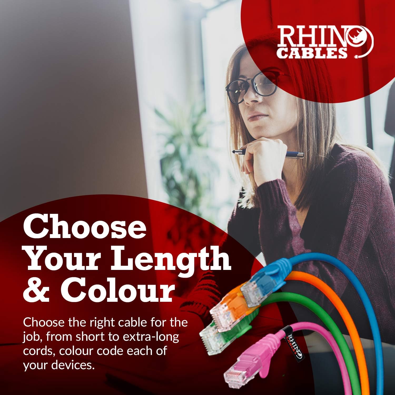 rhinocables CAT 5e High-Speed Ethernet Cable - Reliable LAN Network RJ45 Cable for Fast Internet & Data Transfer - Image 4