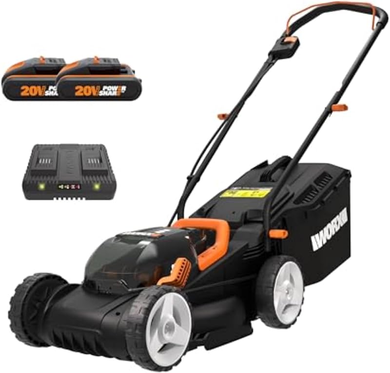 WORX WG779E.2 40V Cordless Lawn Mower 34 cm 230 m² PowerShare 2x2.0Ah
