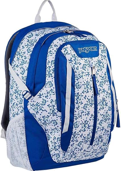 jansport white field floral backpack
