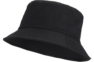 Umeepar Unisex Cotton Packable Bucket Hat Sun Hat Plain Colors for Men Women