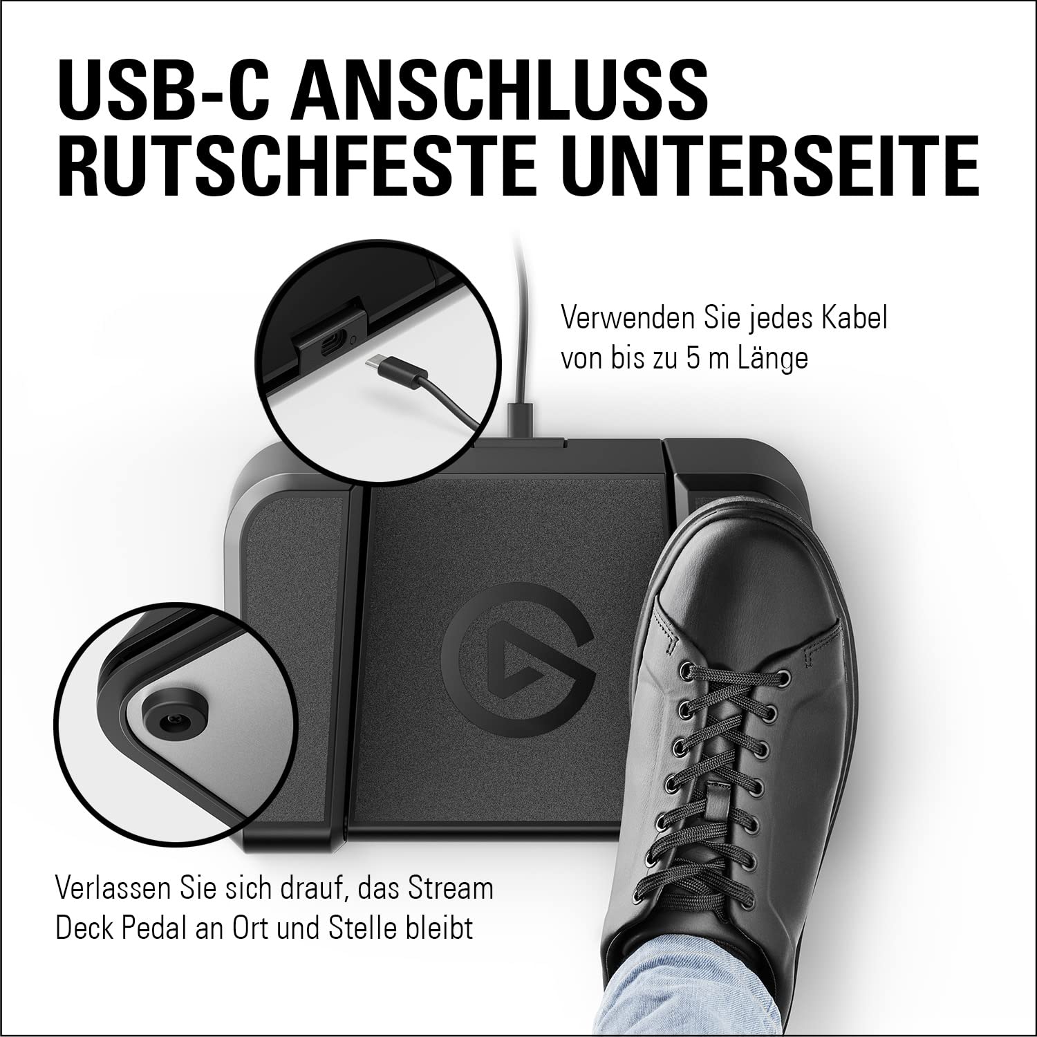 Elgato Stream Deck Pedal – Freihand-Studio-Controller, 3 Makro-Fußpedale, Auslösen von Aktionen in Apps und Software wie OBS, Twitch, YouTube und anderen, für Mac und PC 8